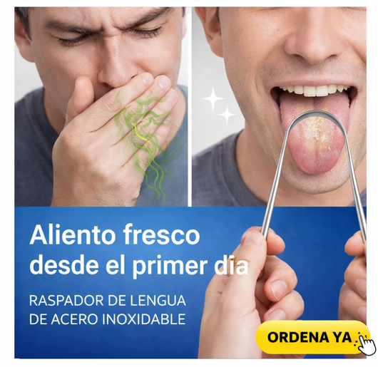 Raspador Lingual ProClean™ de Acero Inoxidable (Aliento Fresco 24H)